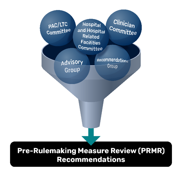 Interested Party Input chart for "Pre-rulemaking Measure Review" Recommendations