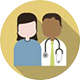 graphic of doctor and patient