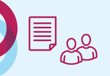 illustration of document and two people