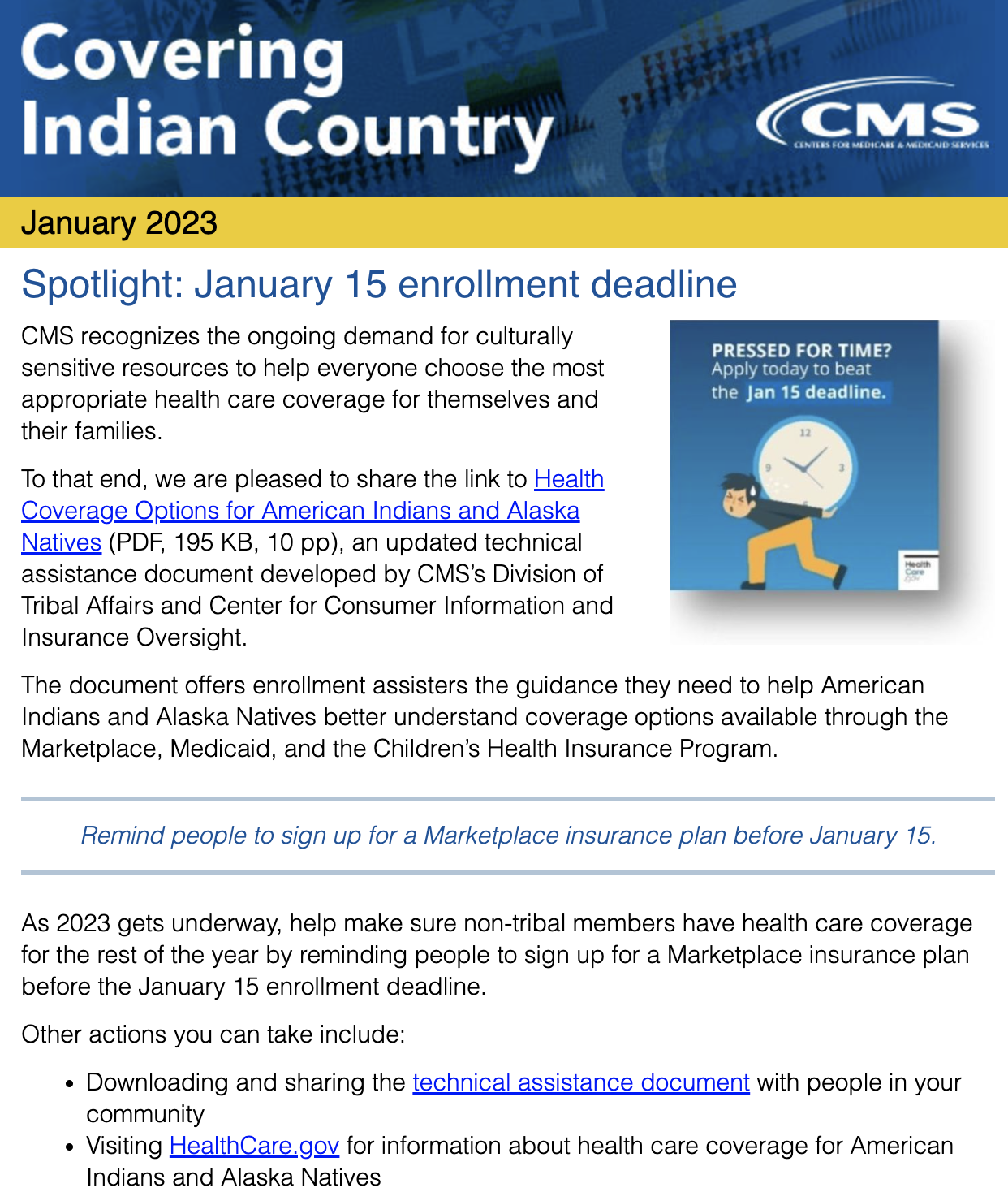 Covering Indian Country – January 2023