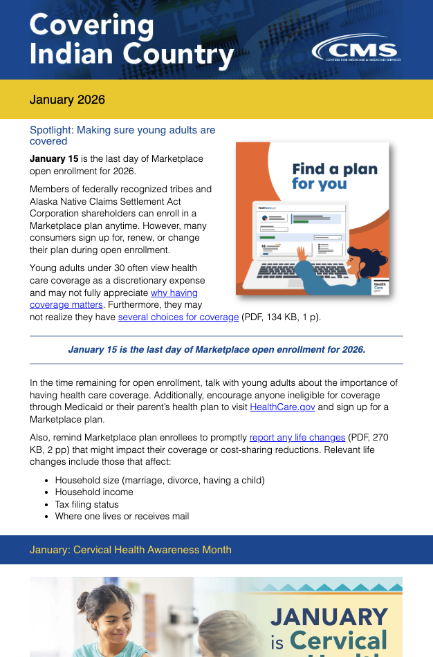 Covering Indian Country – January 2026