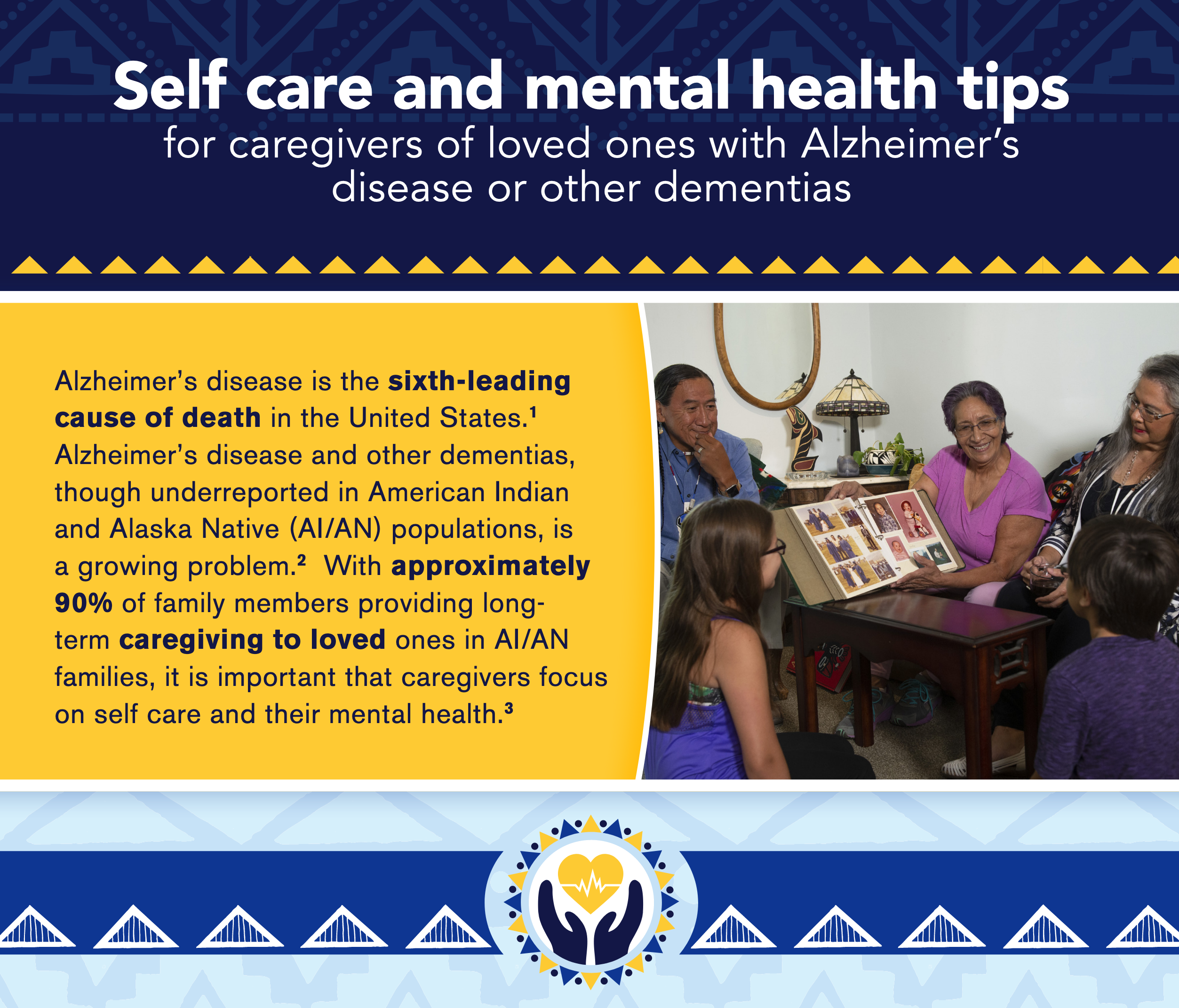 Self care and mental health tips for caregivers of loved one with Alzheimer's disease or other dementias