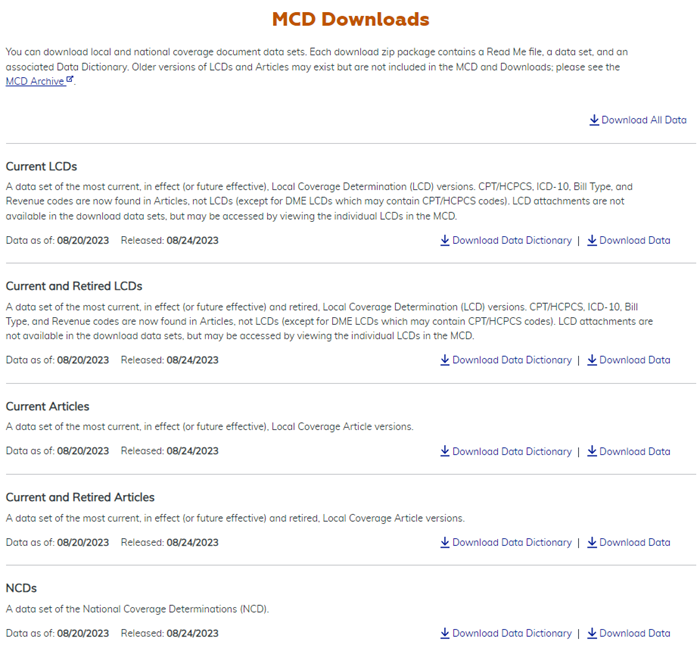 The List of Downloads