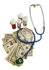 Stethoscope, Medications, and Cash
