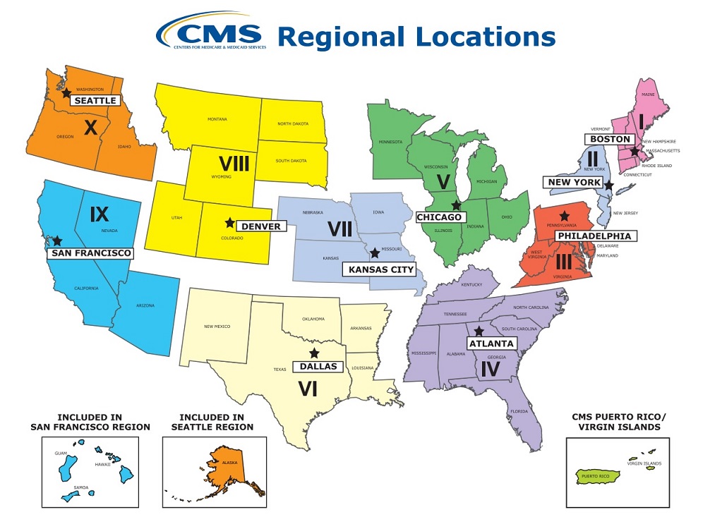 CMS Regional Office Map 2021