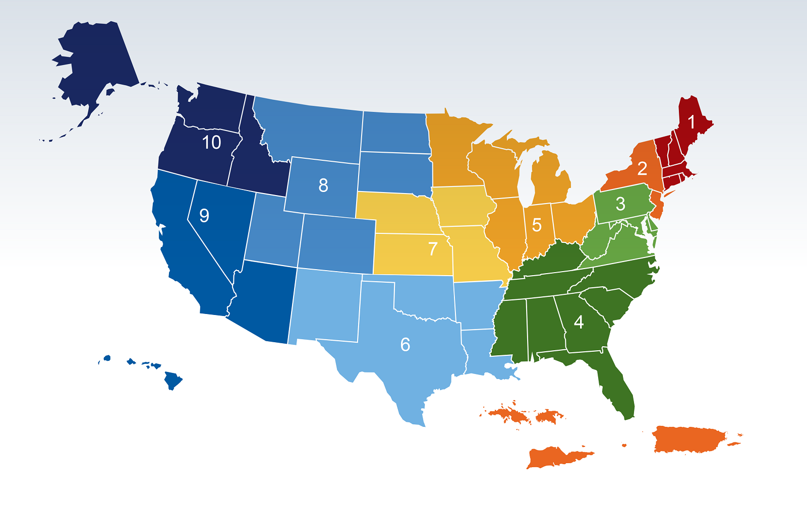 US Regional Rural Health Coordinator Map 