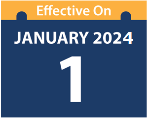 Effective on January 1, 2024
