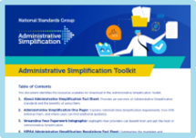 Graphic describing the Administrative Simplification toolkit