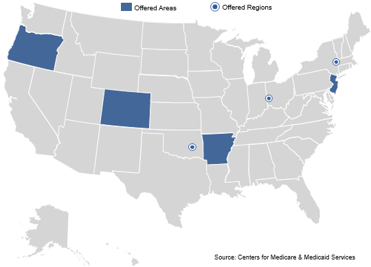 US Map of the market areas of the CPC initiative