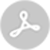 circular icon with a gray background and a white pdf logo